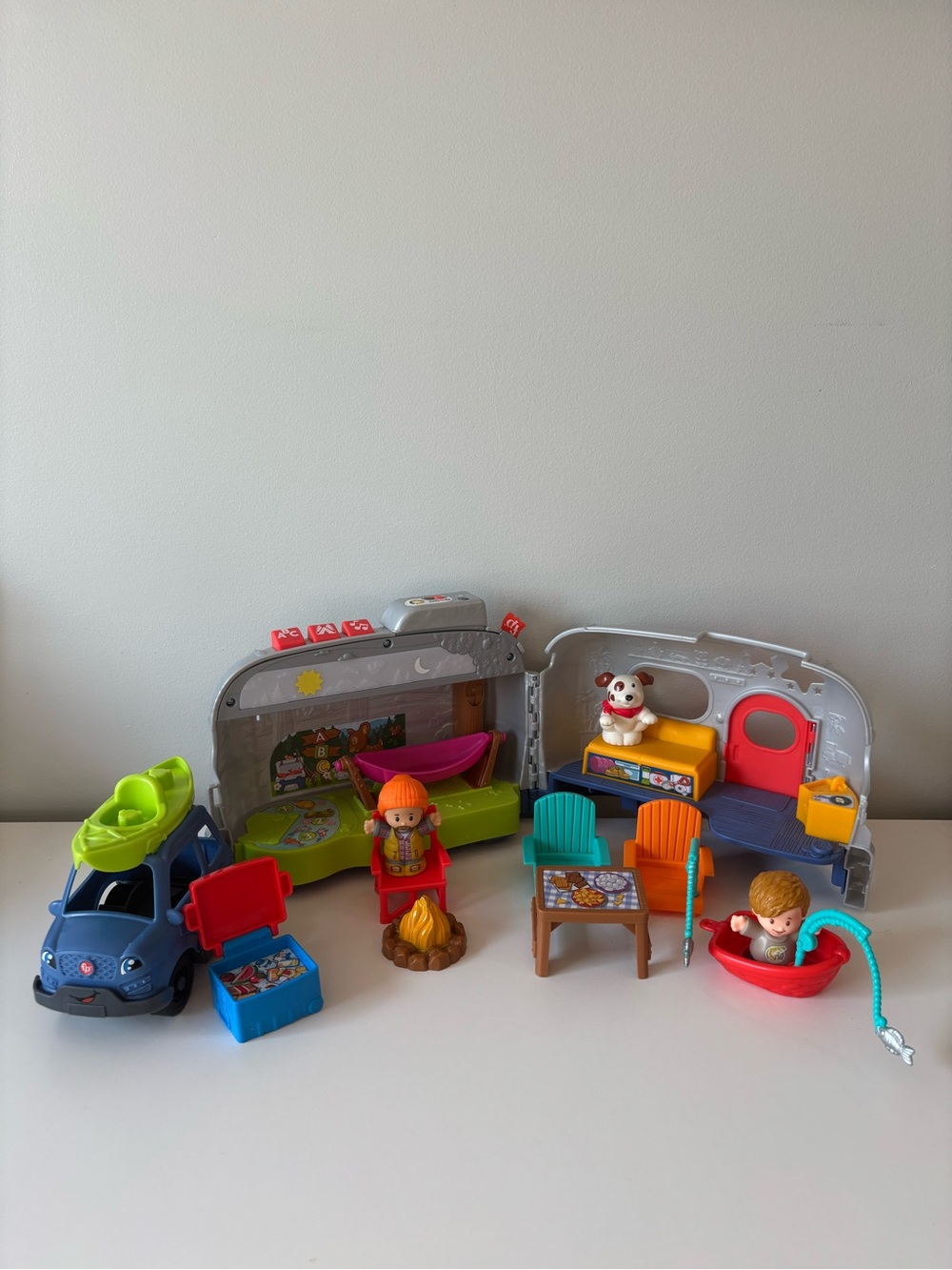 Little People- Camper Playset with Blue Van & Accessories